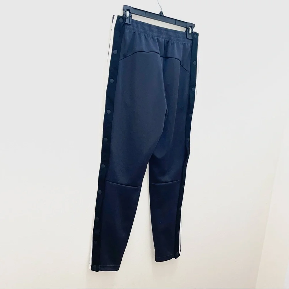 Adidas Carbon Gray  Track Snap Stripe Pants Size Small Streetwear Y2K 90s Retro